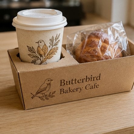 Cup and Snack Combo Tray with custom branding