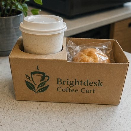 Customized cup carriers for offices and delivery runs