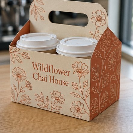 Handled Cup Caddy with custom branding